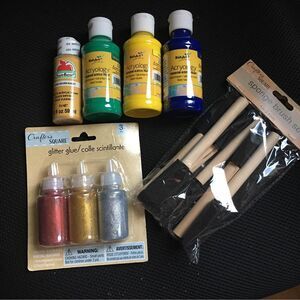Craft Bundle paint brush glitter